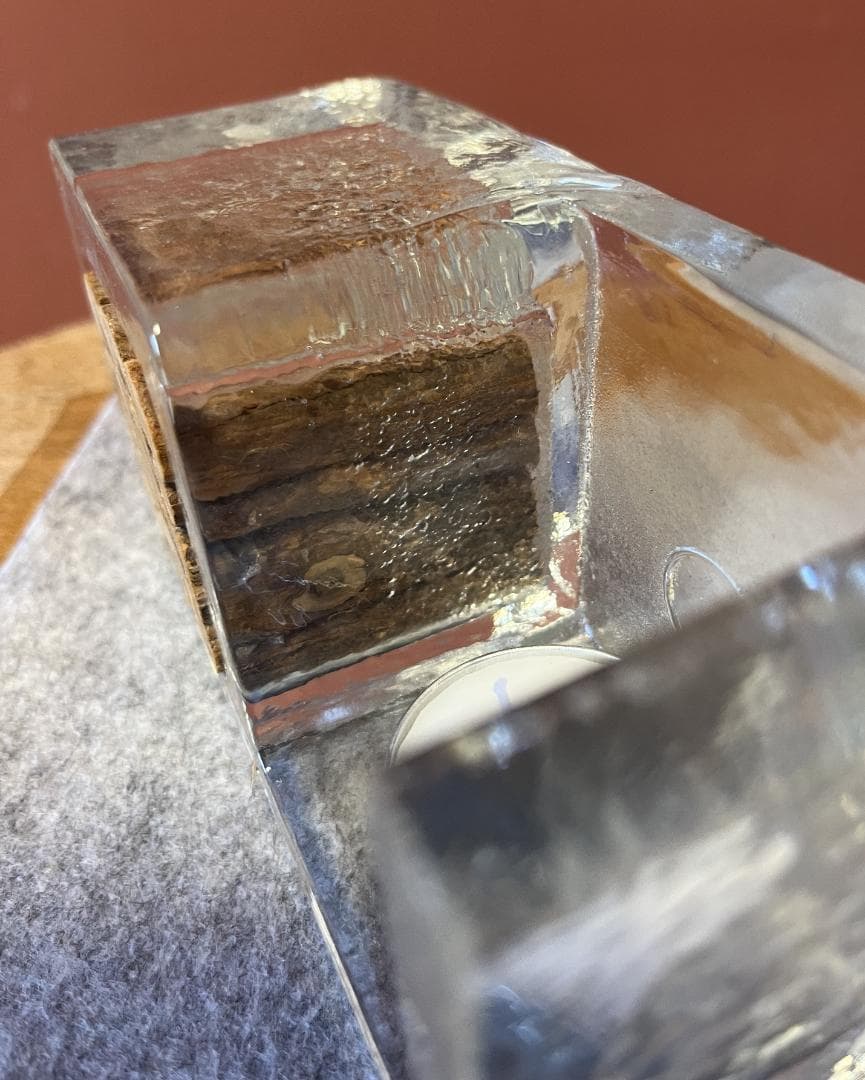 （再お値下げしました!）希少　MUURLA ガラスの暖炉の置物