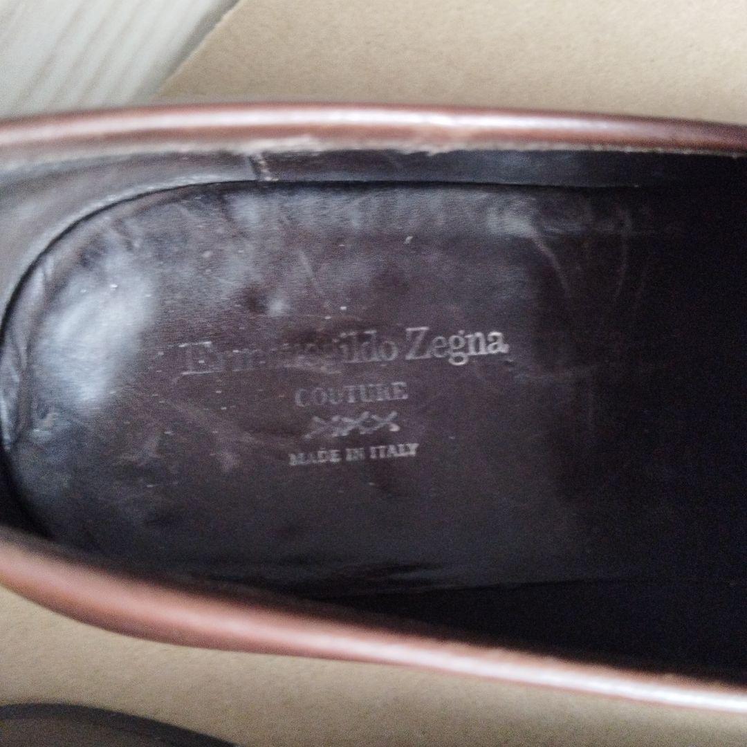 エルメネジルド ゼニア　ドレスアップローファー　ブラウン　カウレザー　トリプルX