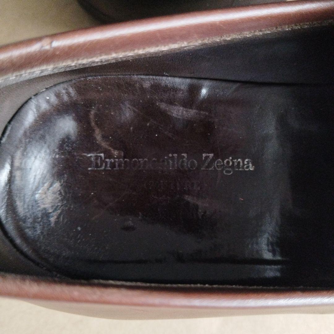 エルメネジルド ゼニア　ドレスアップローファー　ブラウン　カウレザー　トリプルX