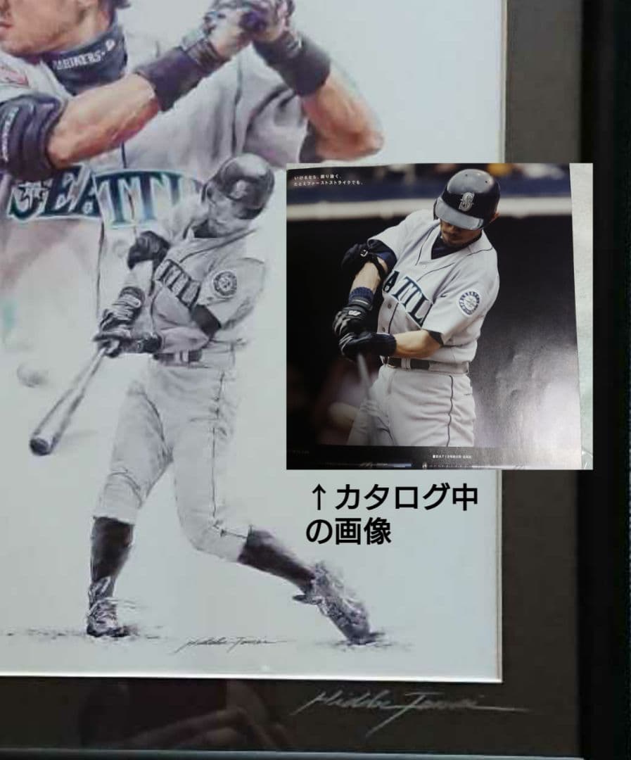 ×2【限定】シアトル・マリナーズ イチロー リトグラフ 作者サイン入