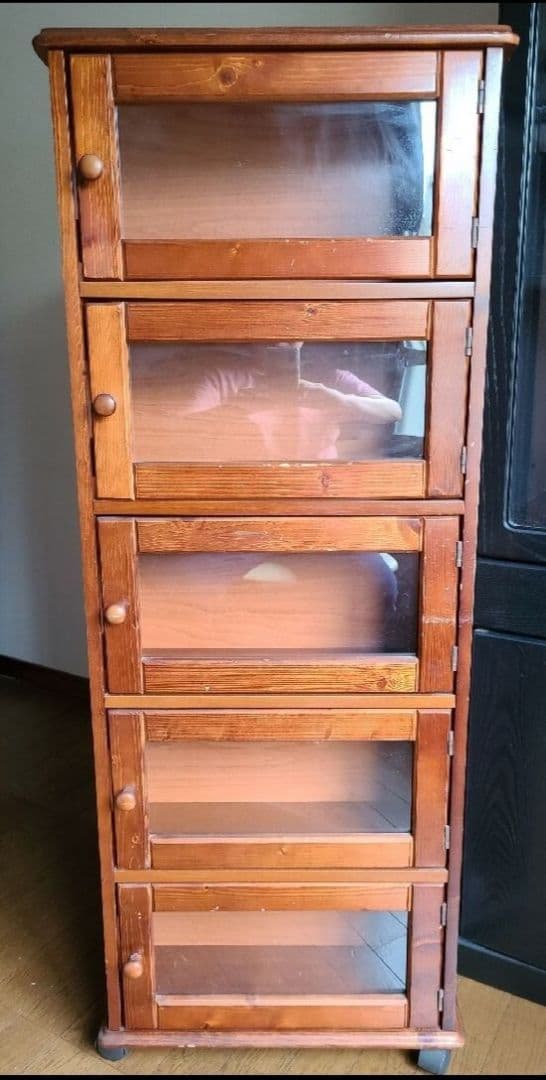 アンティーク棚　両面扉