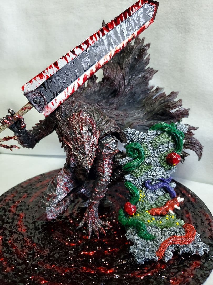 リペイント ベルセルク一番くじ A賞B賞 ガッツ フィギュア 赤渦台座 箱付き