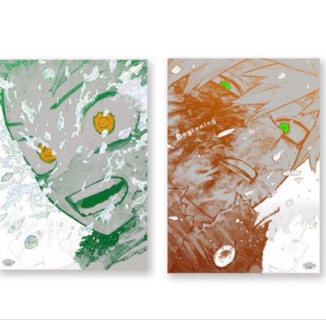 ヒロアカ 原画展 A2ポスター The Beginning 緑谷　爆豪