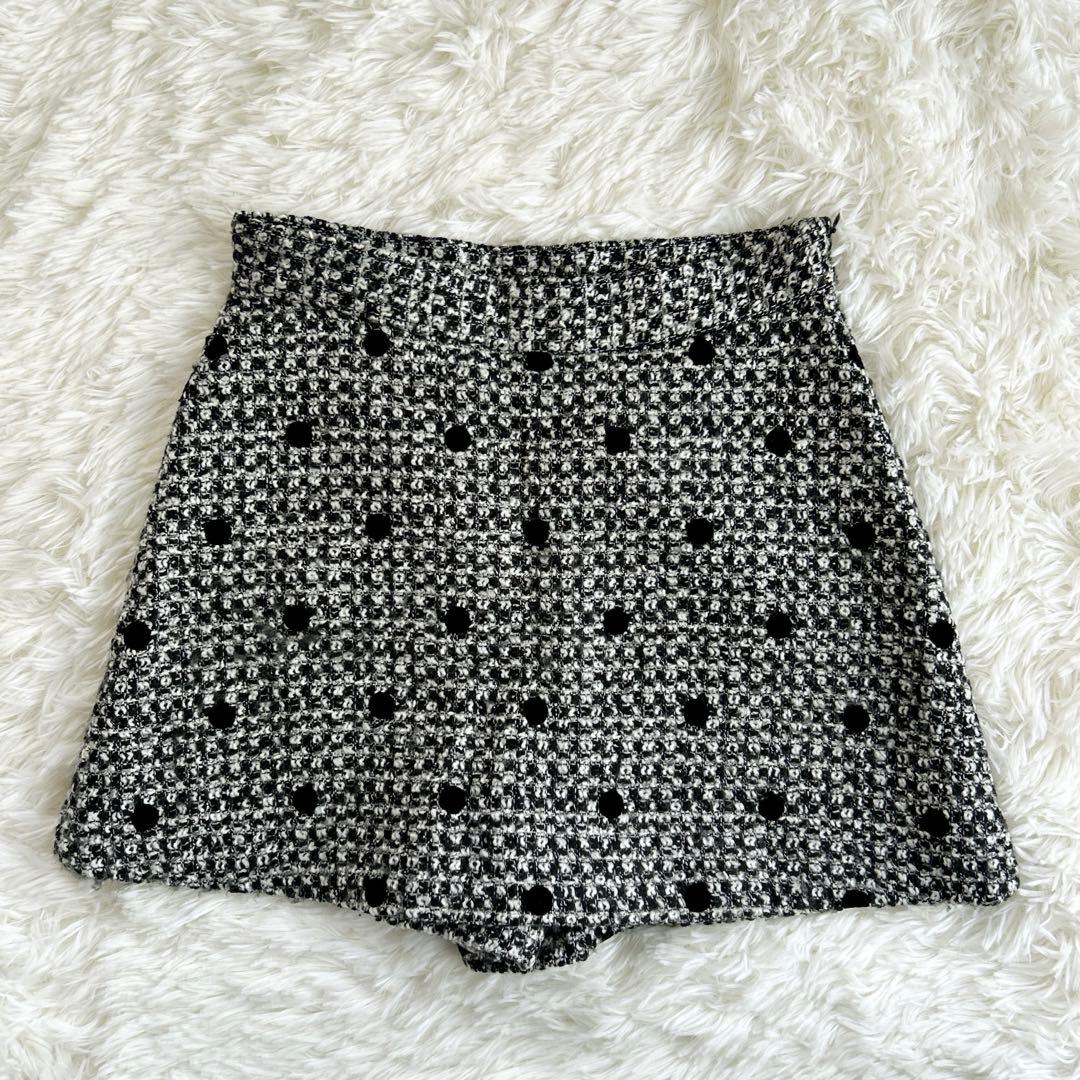 ✨大人気✨シェリエ ドットツイードレディキュロット