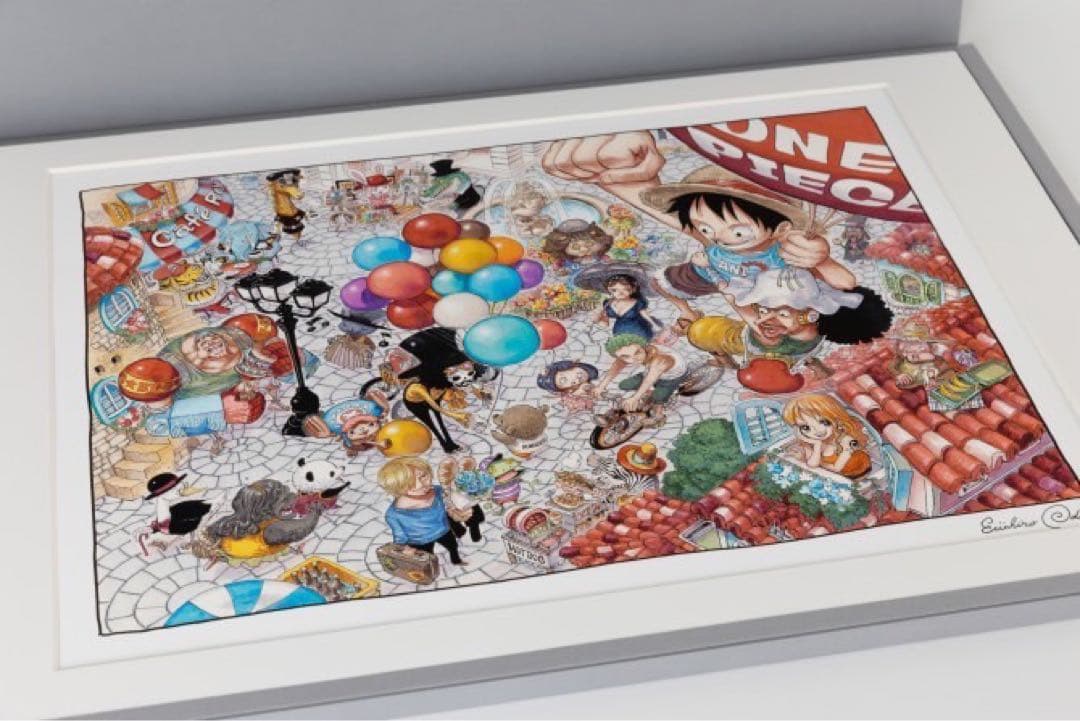 ワンピース　サイン入り複製原画　マンガアート