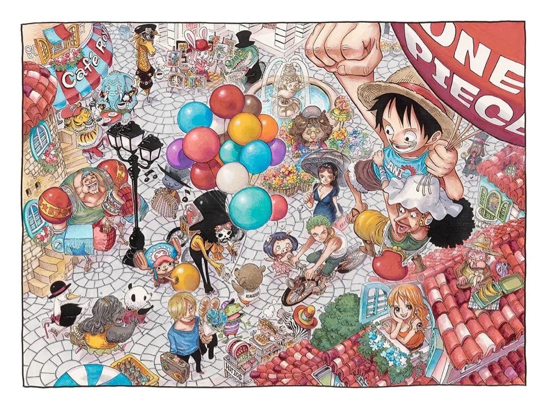 ワンピース　サイン入り複製原画　マンガアート