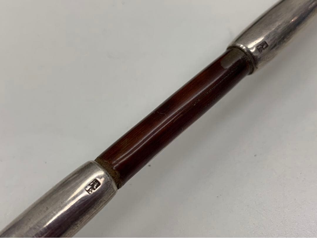 時代物 煙管 キセル 純銀 鳥山水図 煙草入れ たばこ入れ 鴨 緒締 銅地金象嵌