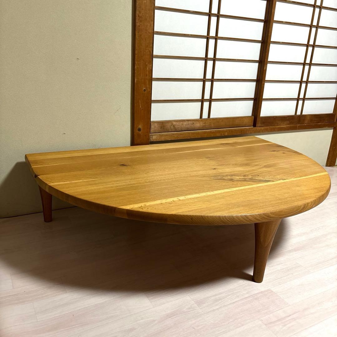 ※出品本日まで！【良品】飛騨産業 森のことば 半円形 リビングテーブル