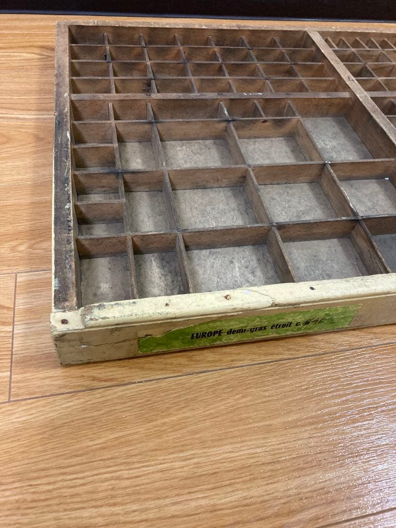 フランス製アンティーク活字トレー