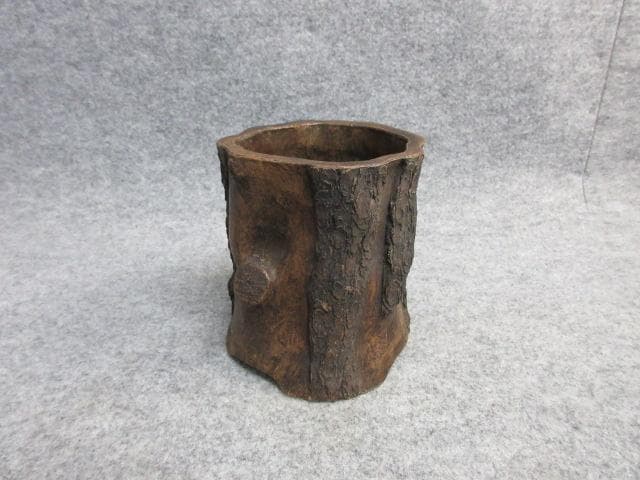 樹木形在銘筆筒 [B26474]