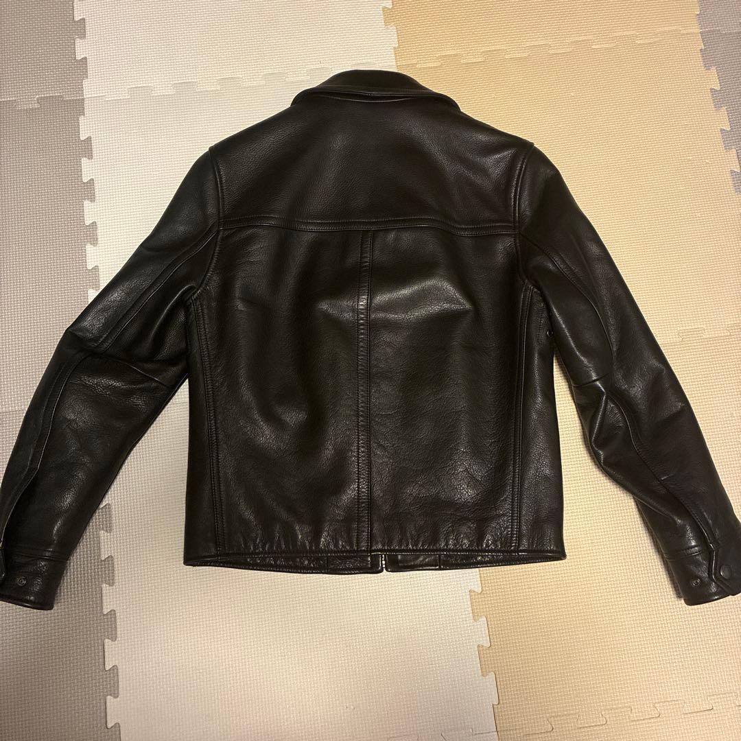 COACH コーチ黒 レザー シングルライダースジャケット　サイズXS