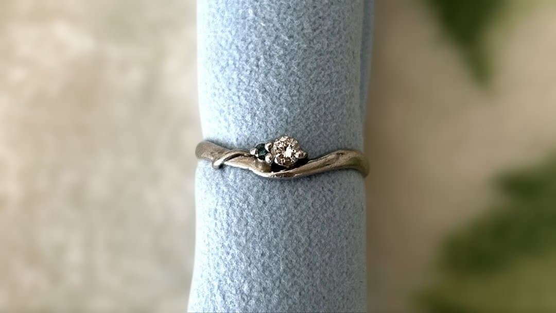 【送料込】SCARABE Pt950 ダイヤのリング