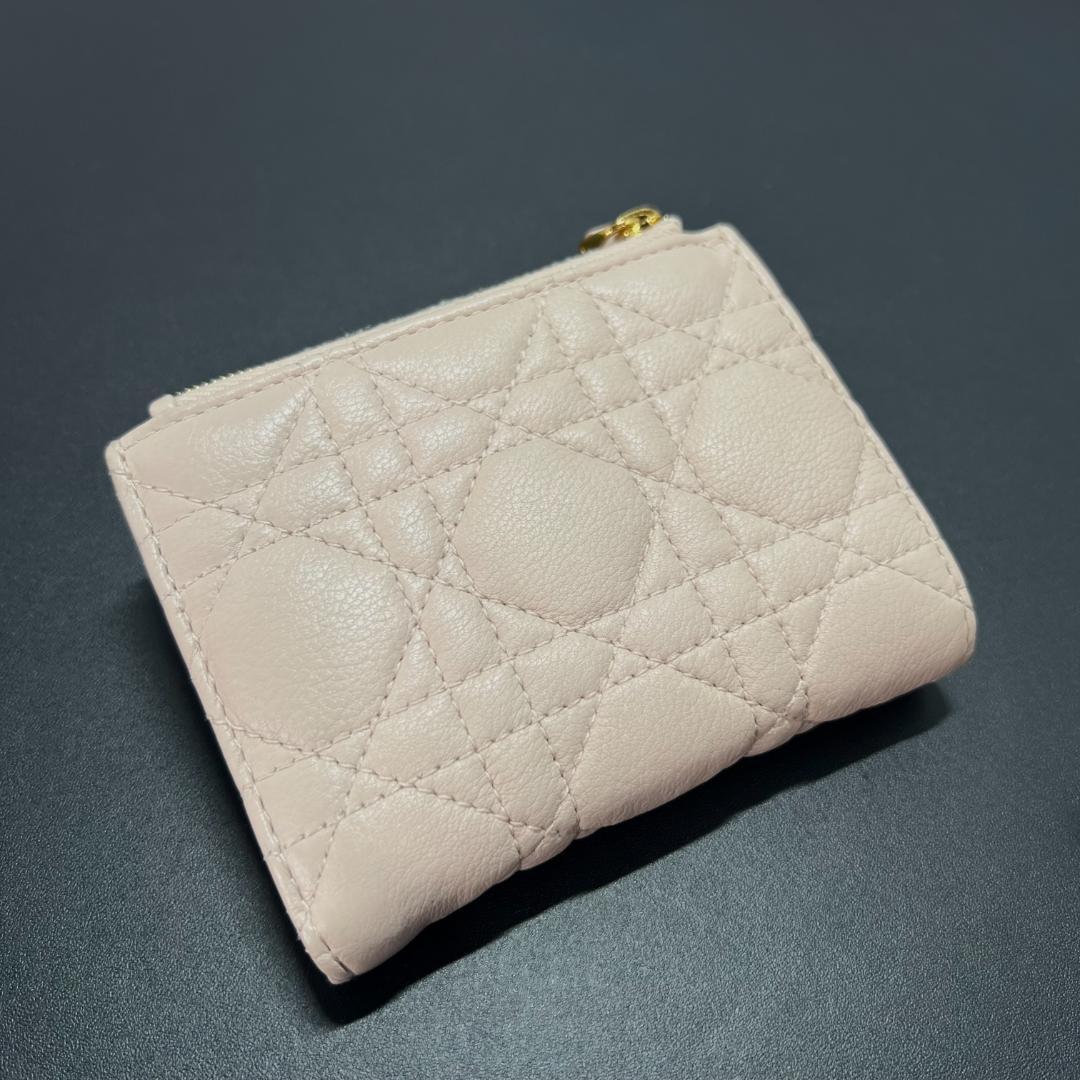 正規品＆極美品‼️ディオール カロ ダリア ウォレット カナージュ 二つ折り財布