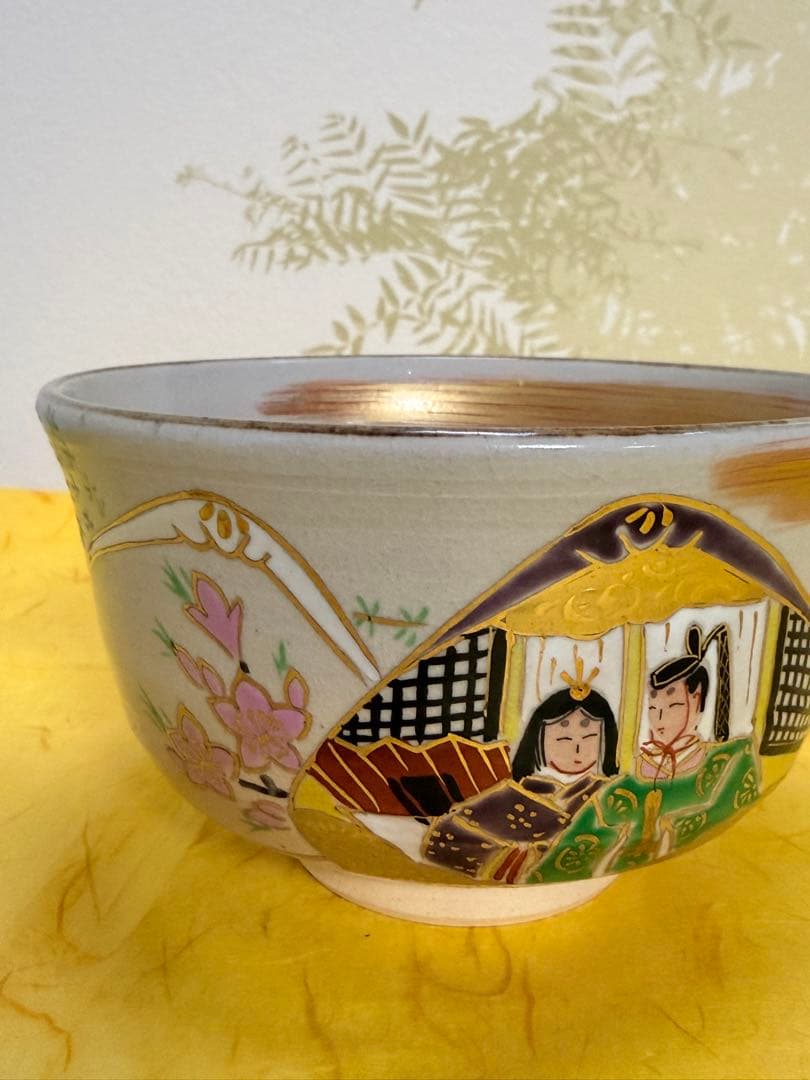 抹茶茶碗 茶碗 蛤 雛人形 ひな祭り 橋本永豊 乾山写 共箱付 茶道具 裏千家