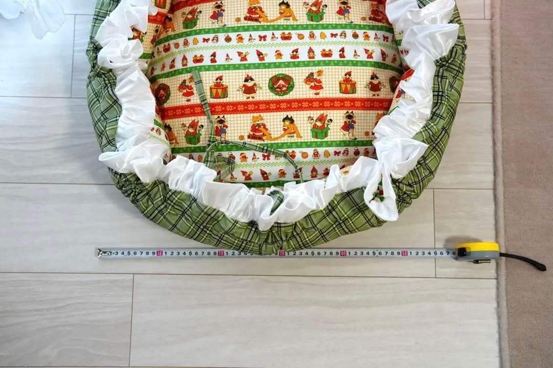 撮影道具 インテリア小物 花柄猫犬ベッド DIY 厚手