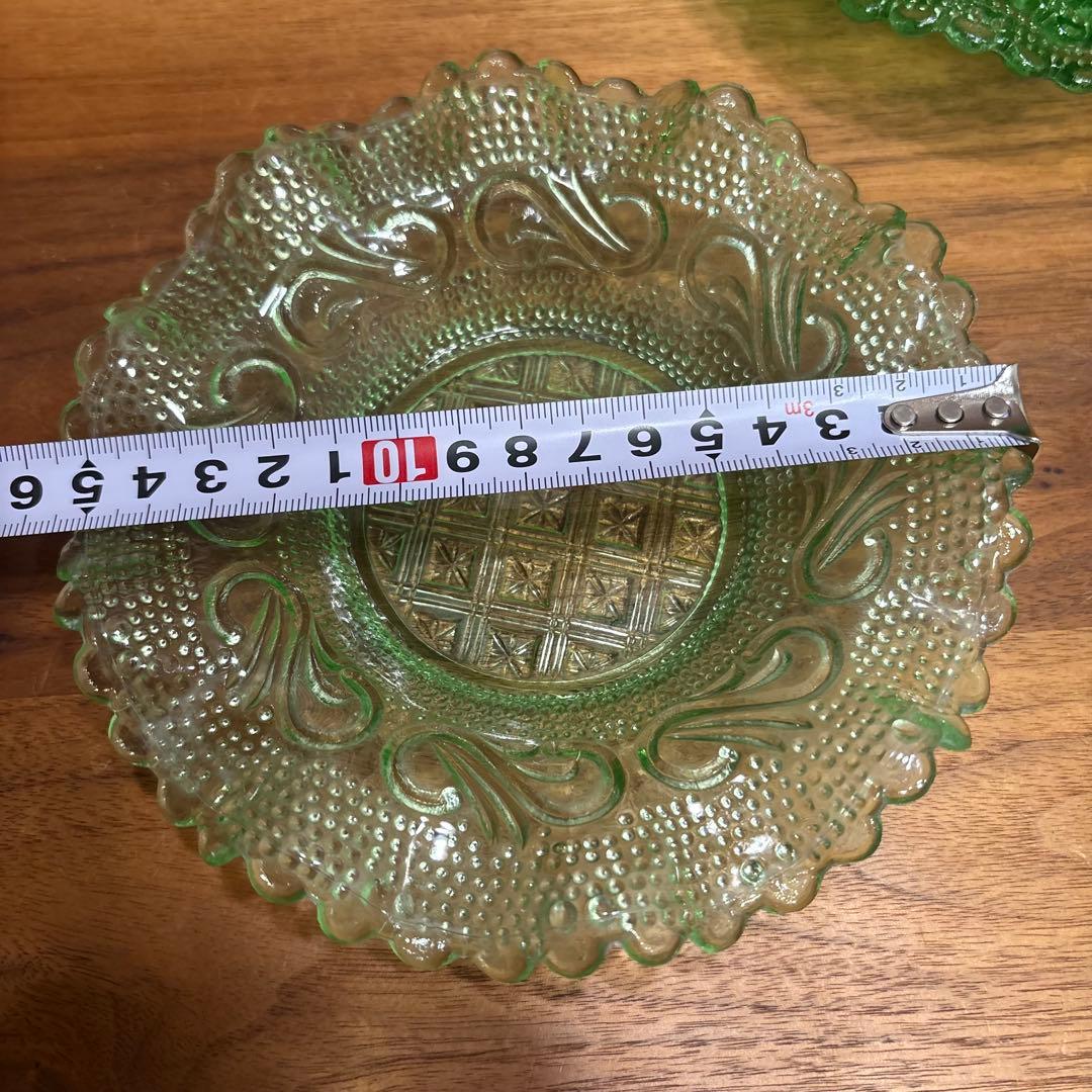 昭和レトロ◎フリルプレスガラス