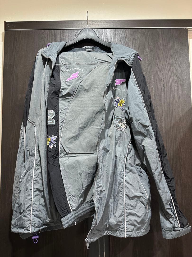 ずっと真夜中でいいのに。セットアップ グレー ナイロンジャケット　ナイロンパンツ