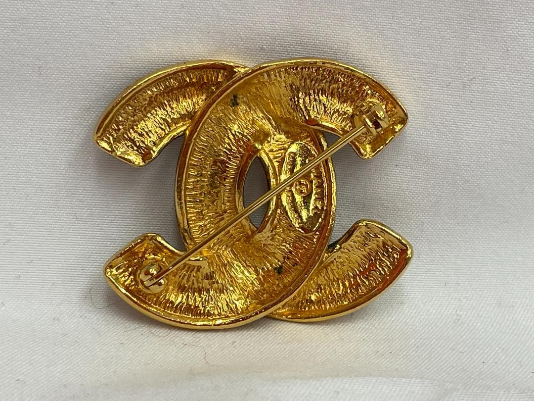 美品 CHANEL シャネル ココマークミニブローチ ヴィンテージ ゴールド