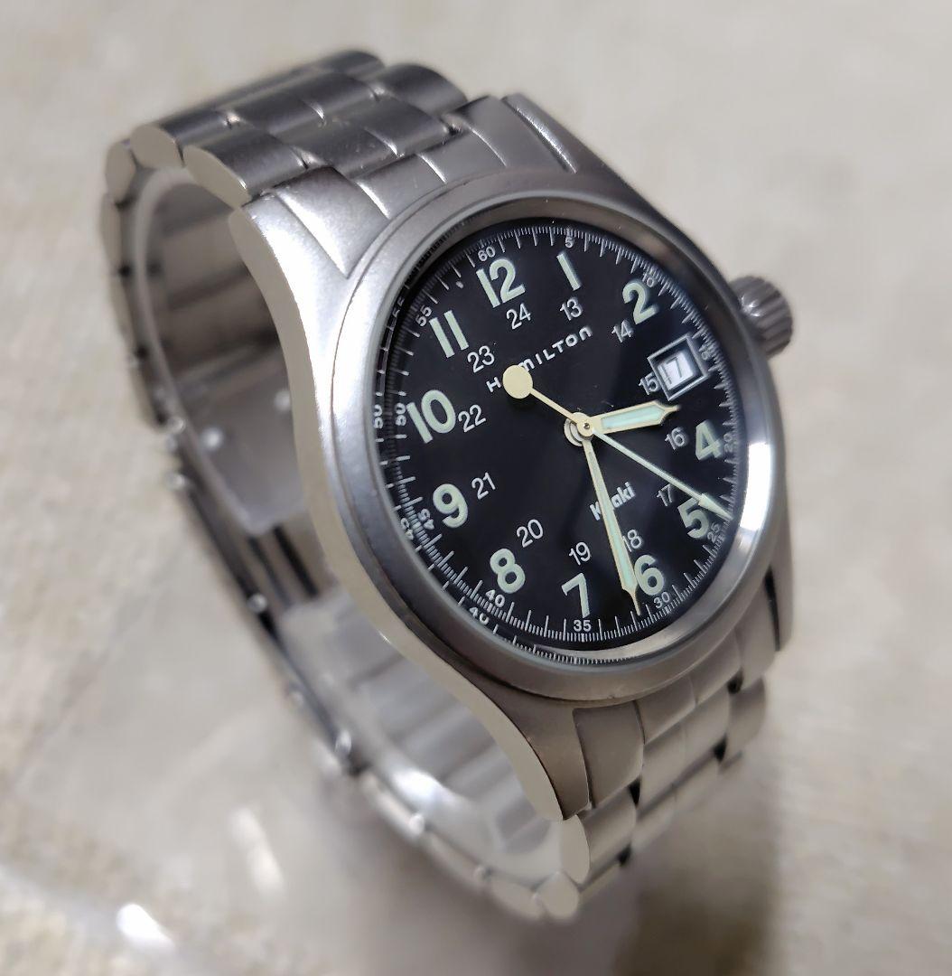 【美品】ハミルトン カ―キ　　 Ｈ683110 クォーツ 電池交換済おまけ付