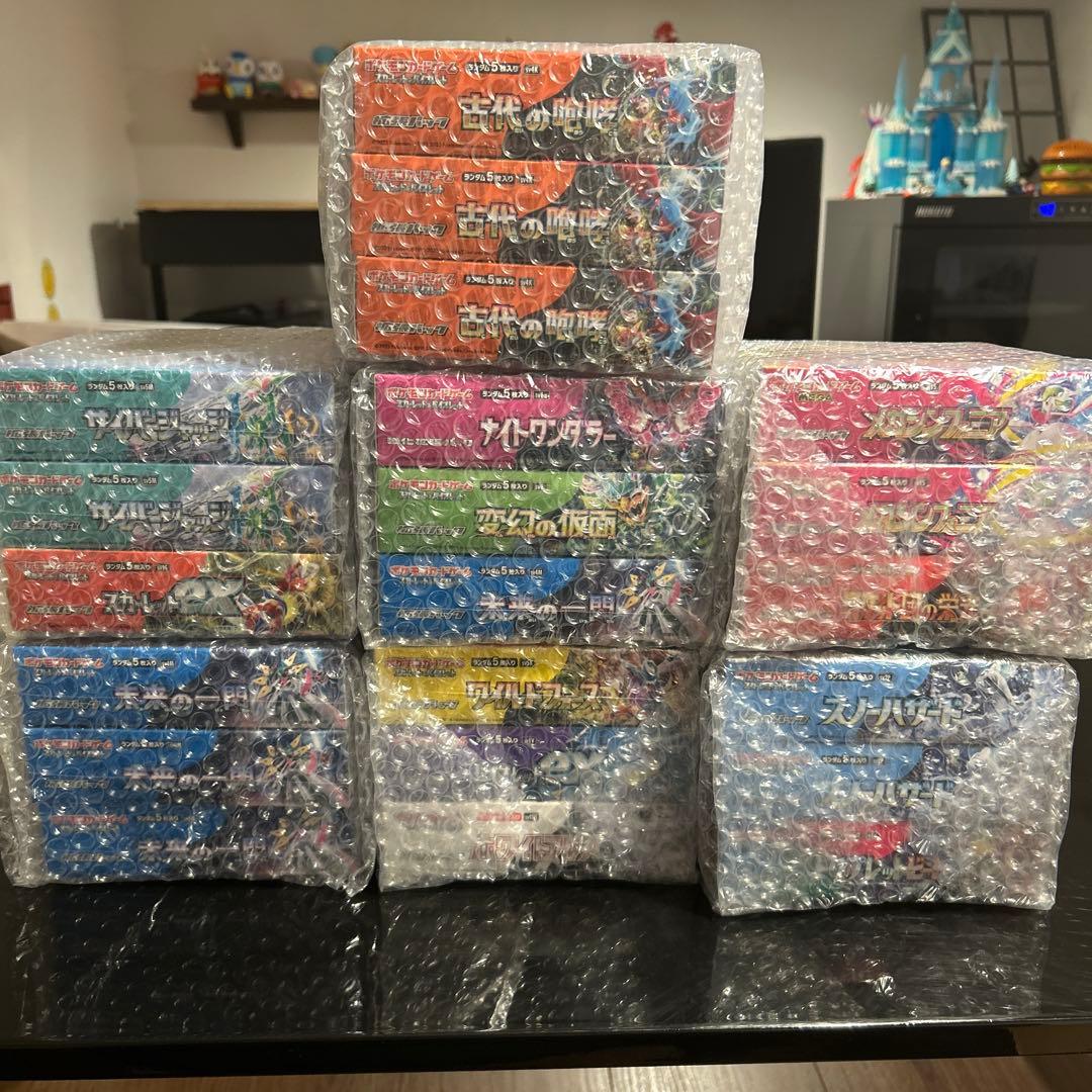 ポケモンカード　未開封ボックス21個まとめ売り　シュリンク付き