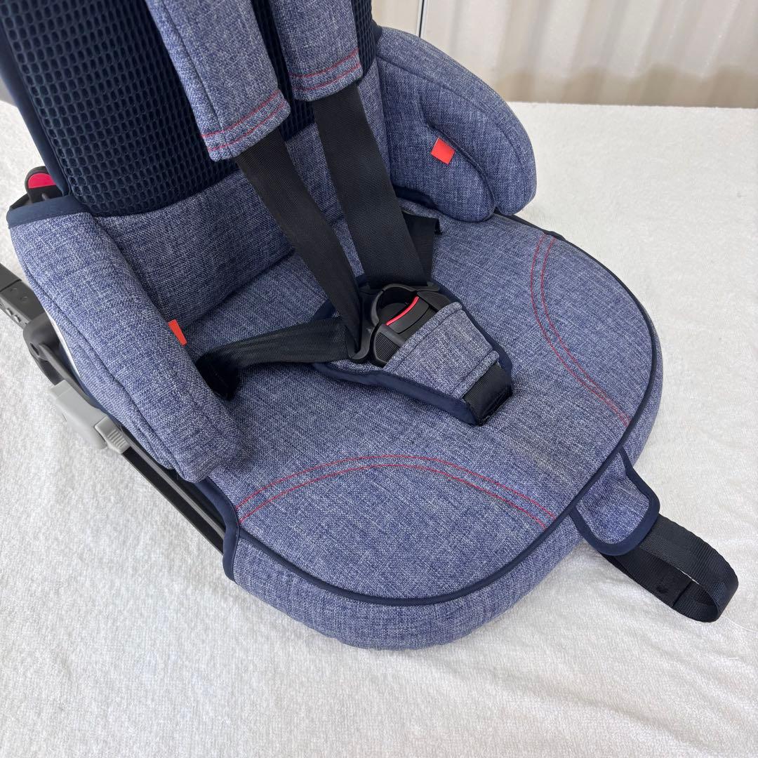 クリーニング済☆美品☆日本育児　トラベルベストEC　FIX　ISOFIX　デニム