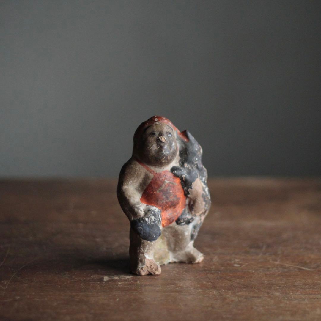 古い 土人形 金太郎 民芸 郷土人形 古道具 オブジェ アンティーク