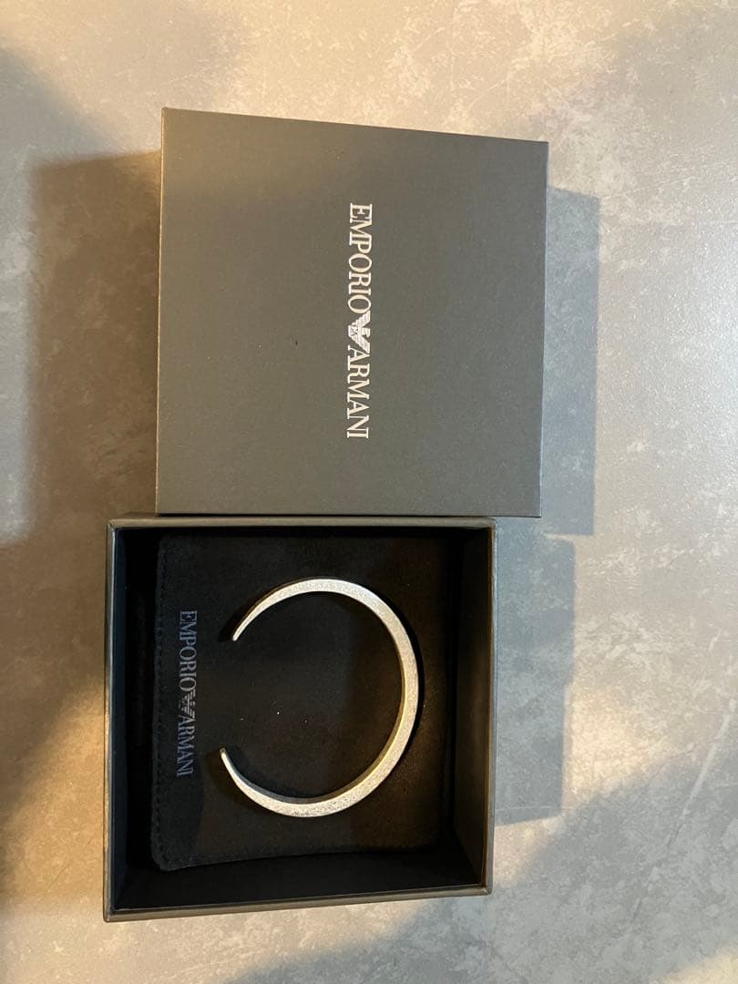 【未使用】EMPORIO ARMANI シルバーバングル