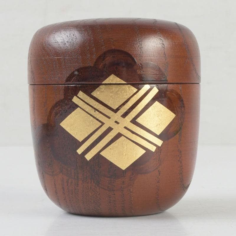 茶道具　秀衝塗　翁知屋　桑棗　共布共箱　V　9636