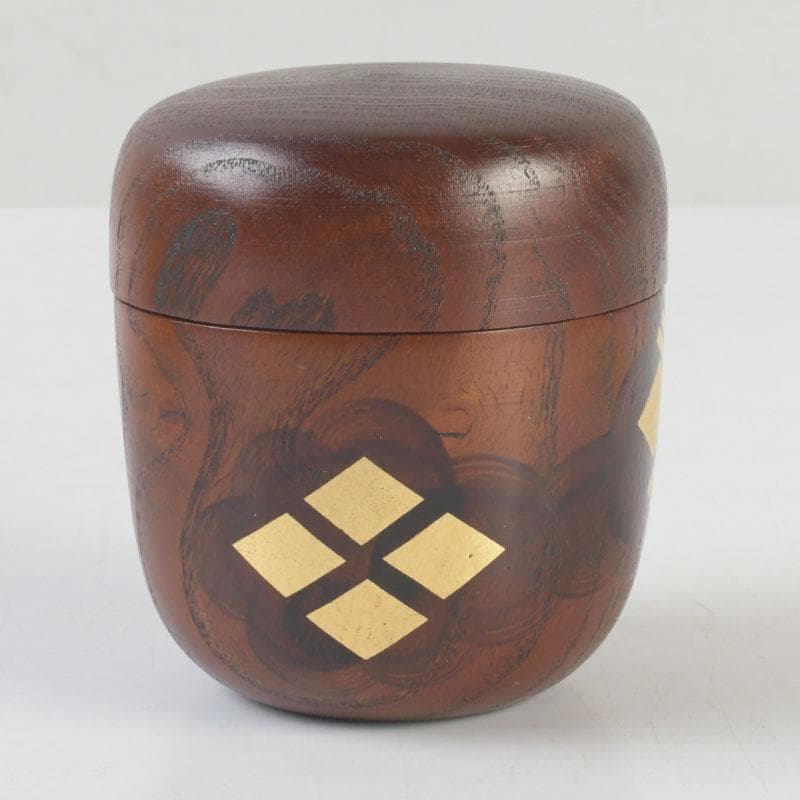 茶道具　秀衝塗　翁知屋　桑棗　共布共箱　V　9636