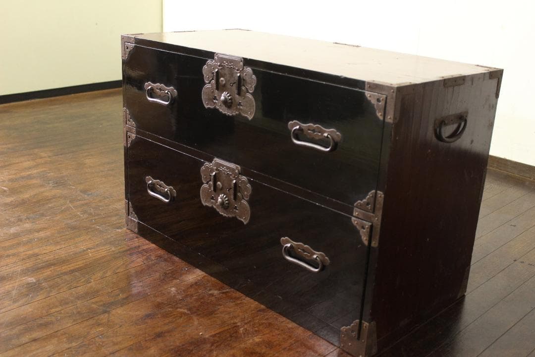 兜金具！庄内箪笥 古家具/古民家/時代箪笥/チェスト/和家具/古道具/古民具