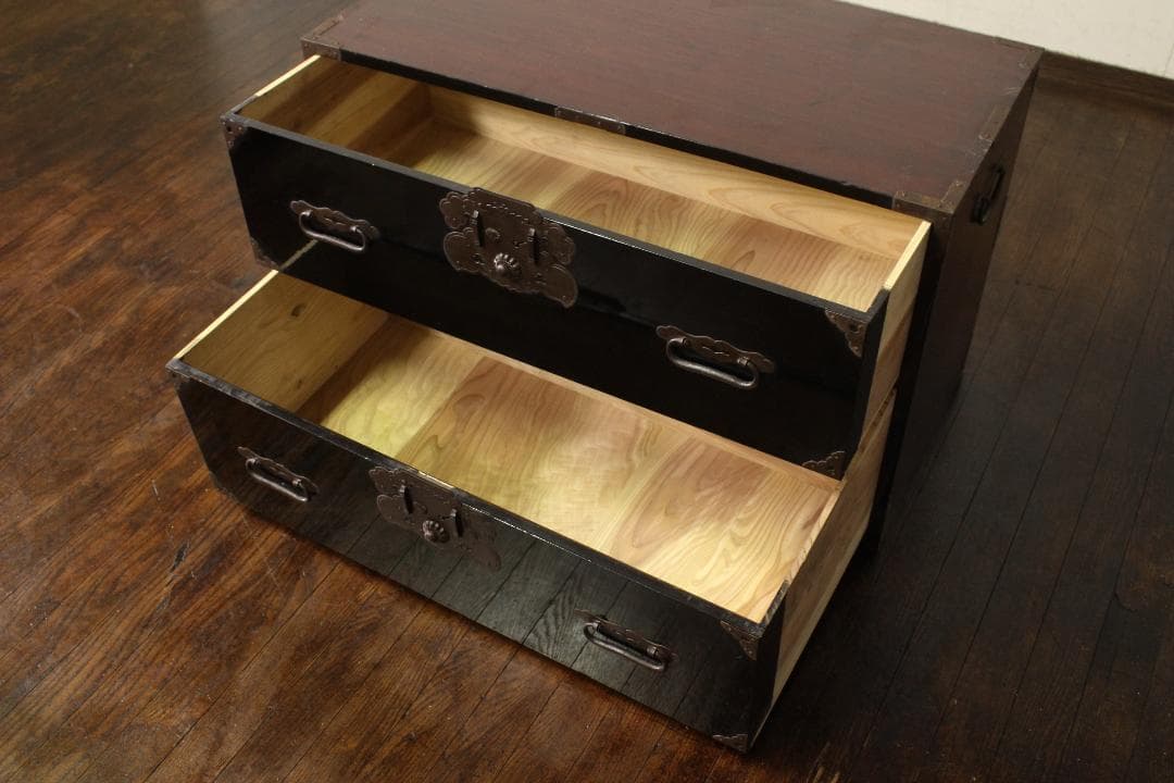 兜金具！庄内箪笥 古家具/古民家/時代箪笥/チェスト/和家具/古道具/古民具