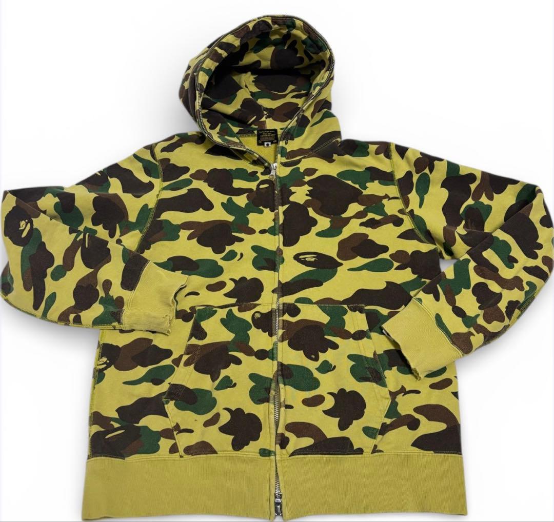 A BATHING APE カモフラージュジップパーカー