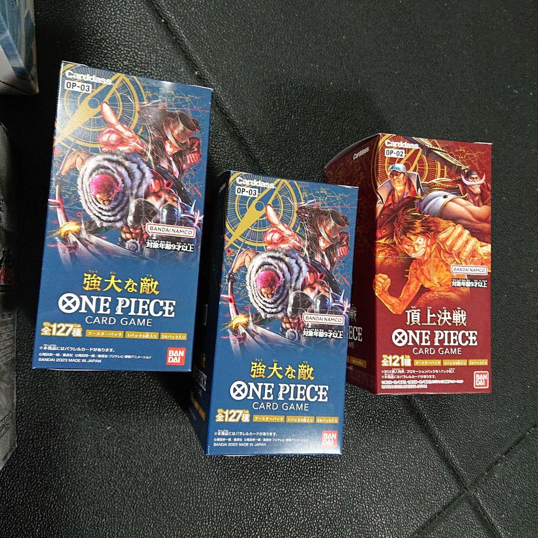 ワンピース強大な敵2ボックス頂上決戦1ボックス、フィギュア　未開封シール付き