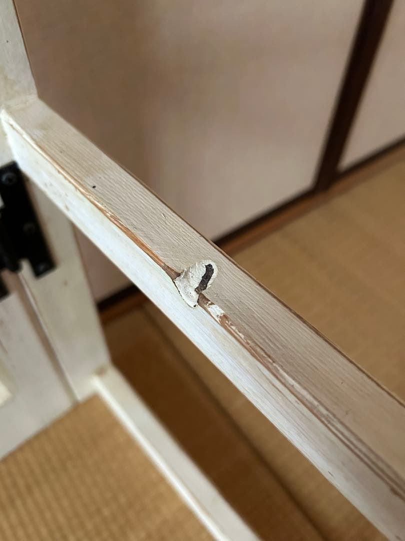 カントリー　折りたたみ木製棚　3段