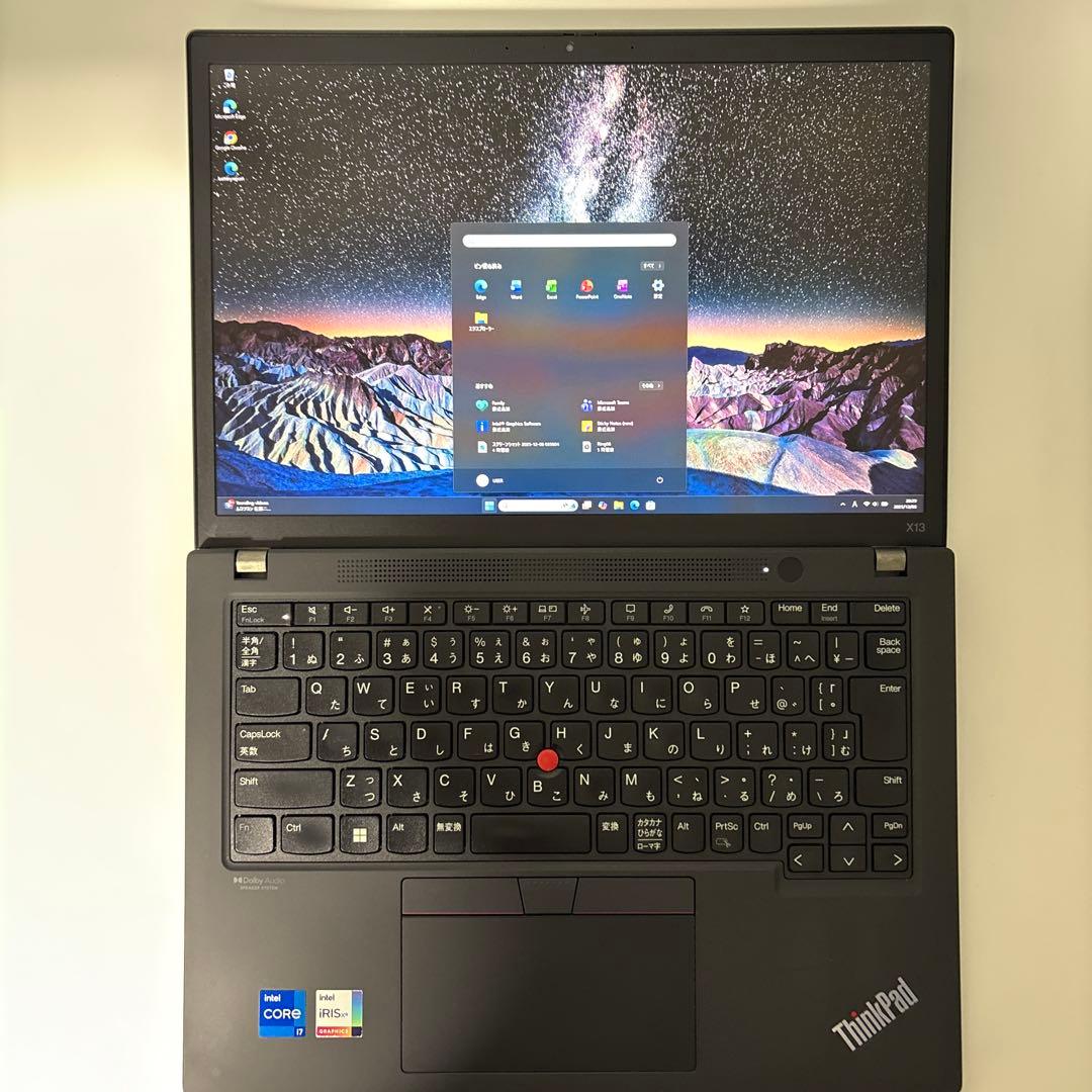 ThinkPad X13Gen2 i7メモリ16GB ⭐️バッテリー99%美品