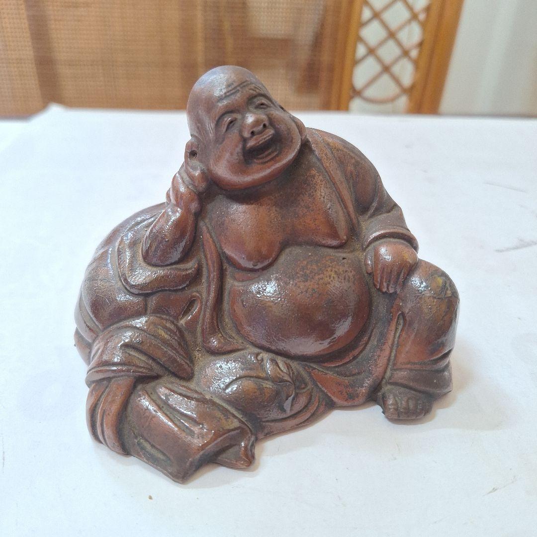 布袋様　陶器製　香炉