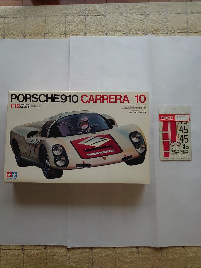 タミヤ1/12ポルシェ910カレラ10、スタジオ27 WickyLM68デカール