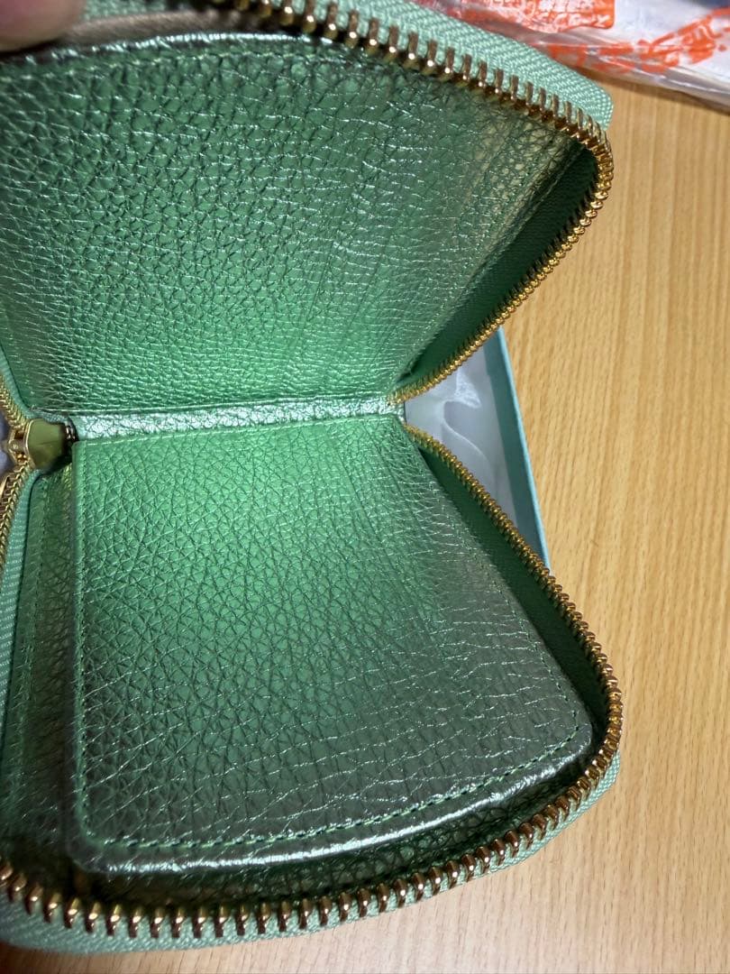 あすやすママさん専用　ハースケジュール　二つ折り財布 ミントグリーン