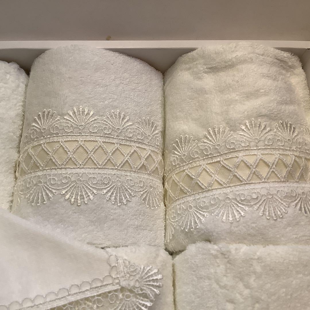 新品 バスタオル CHIKAZAWA 近沢レース 内野 タオルセット ハンカチ