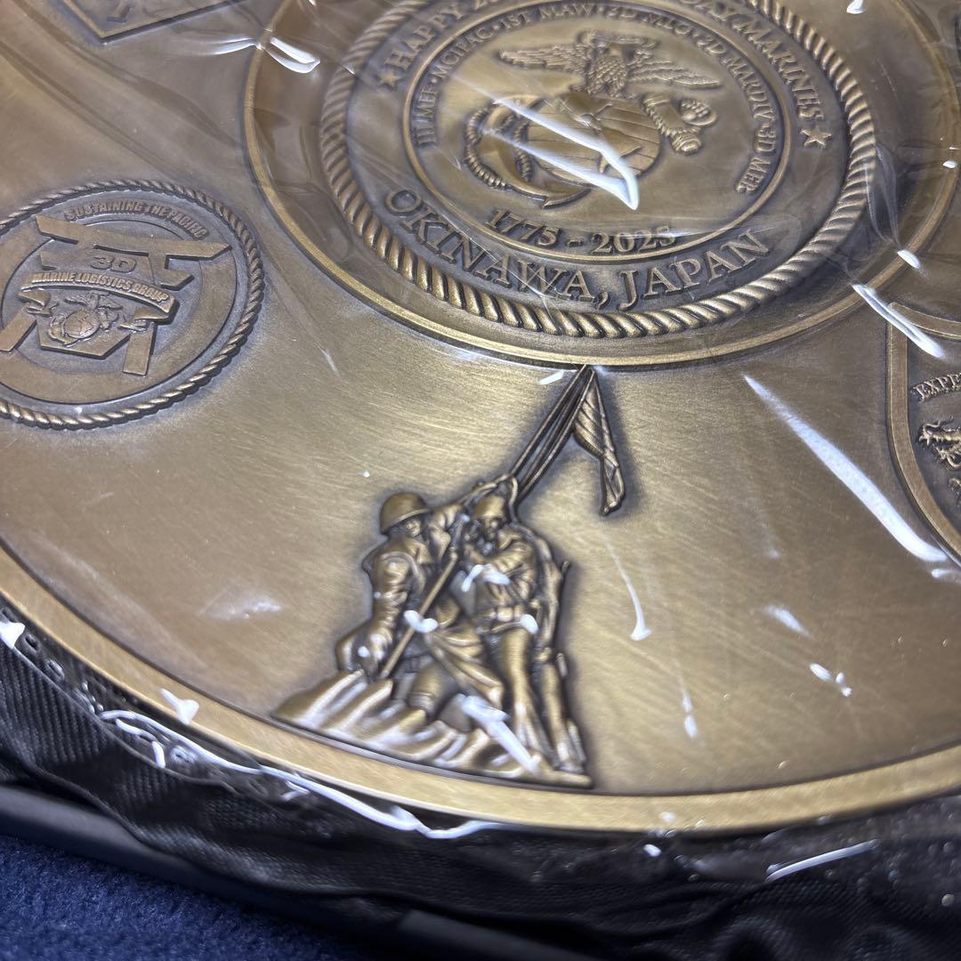 米海兵隊 生誕250周年記念プレート 沖縄製 マリンコボール