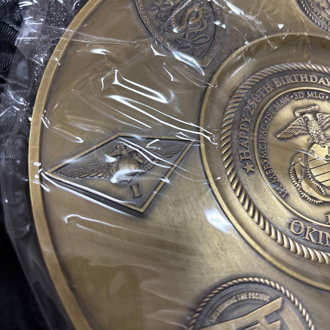 米海兵隊 生誕250周年記念プレート 沖縄製 マリンコボール