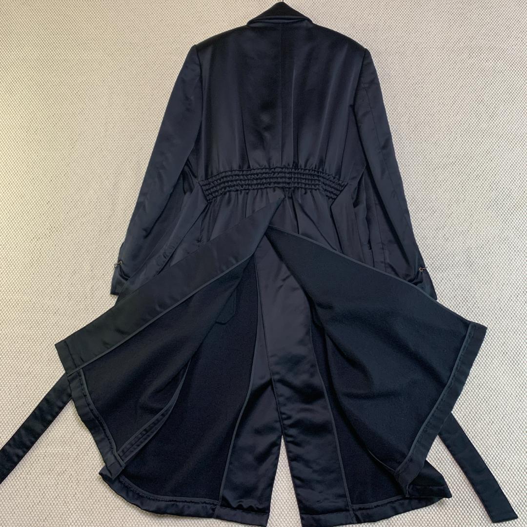 LUNA MATTINO ルナマティーノ ロングコート ベルト 黒 M 古着