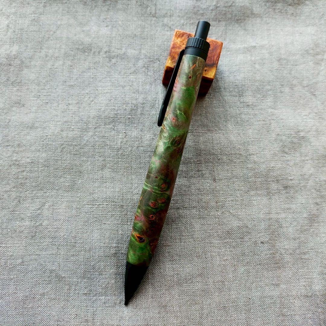 【紫翠】　スタビライズドウッド　木軸シャープペン　0.5mm　ブラック