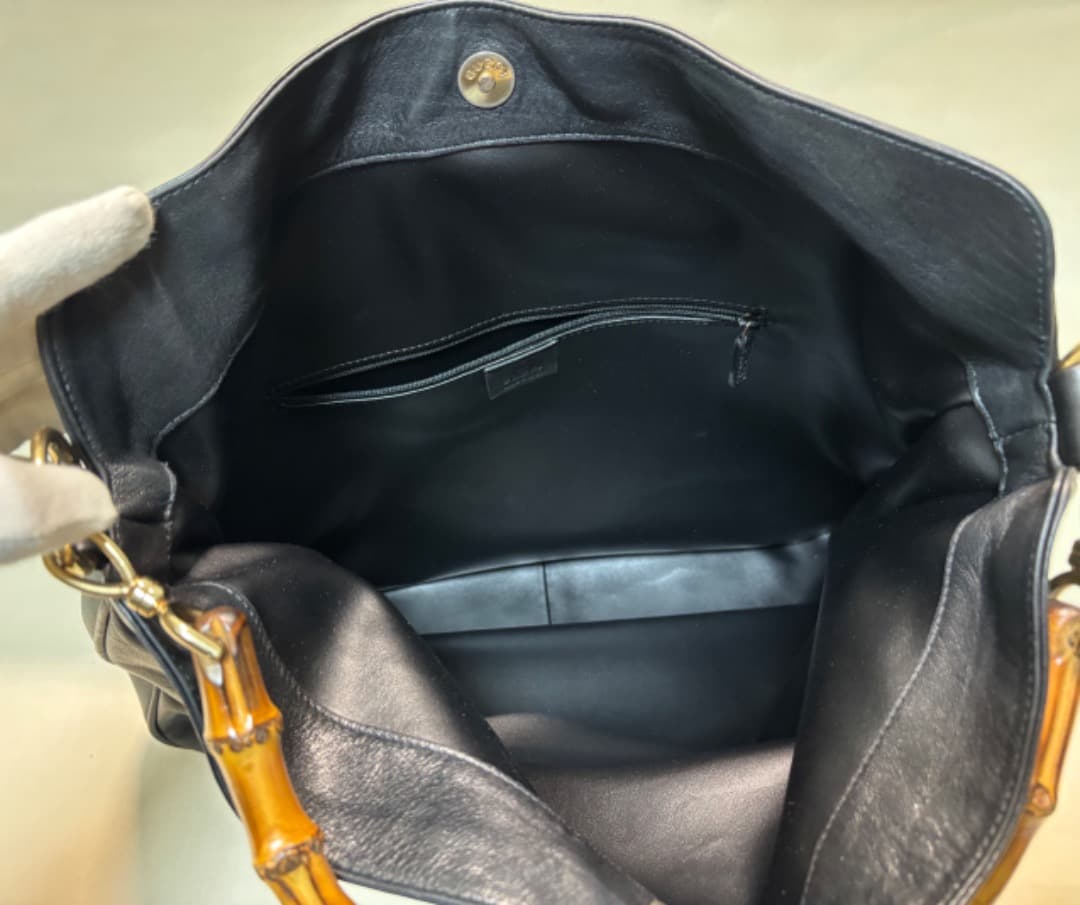GUCCI グッチ バンブー 本革 2way ショルダーバッグ ハンドバッグ