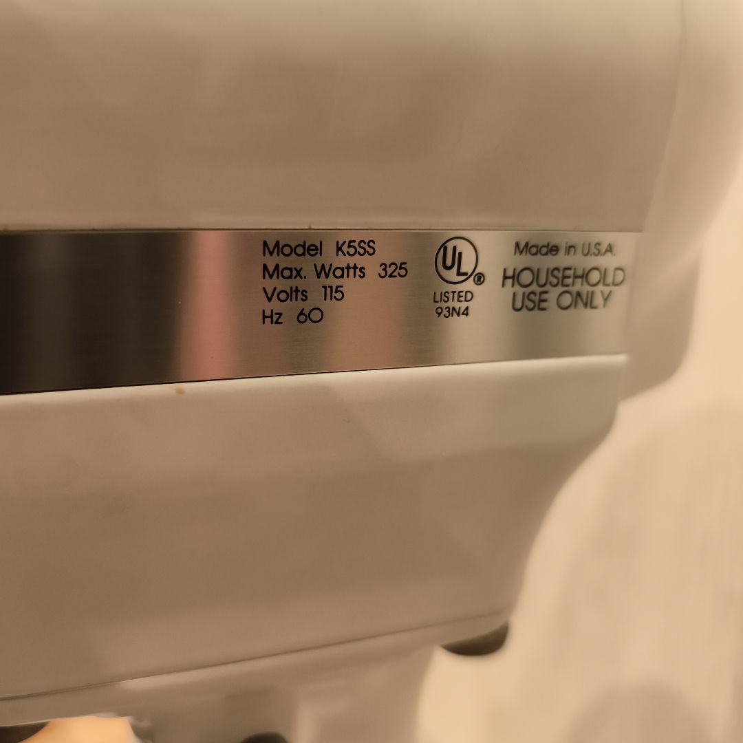 k*様 KitchenAid ミキサー K5SSWH KSM5