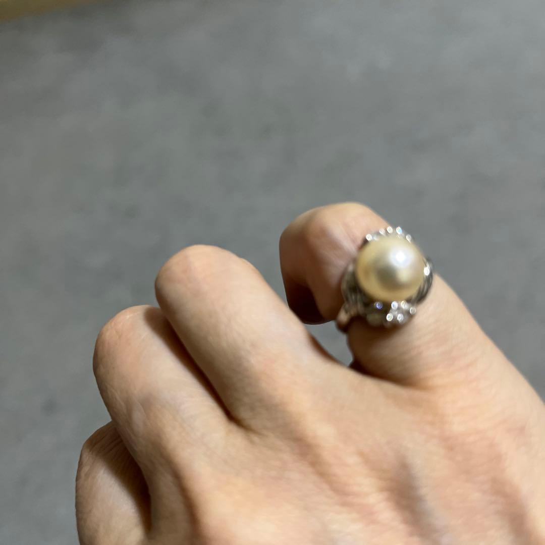 パール　プラチナpt900ダイヤ