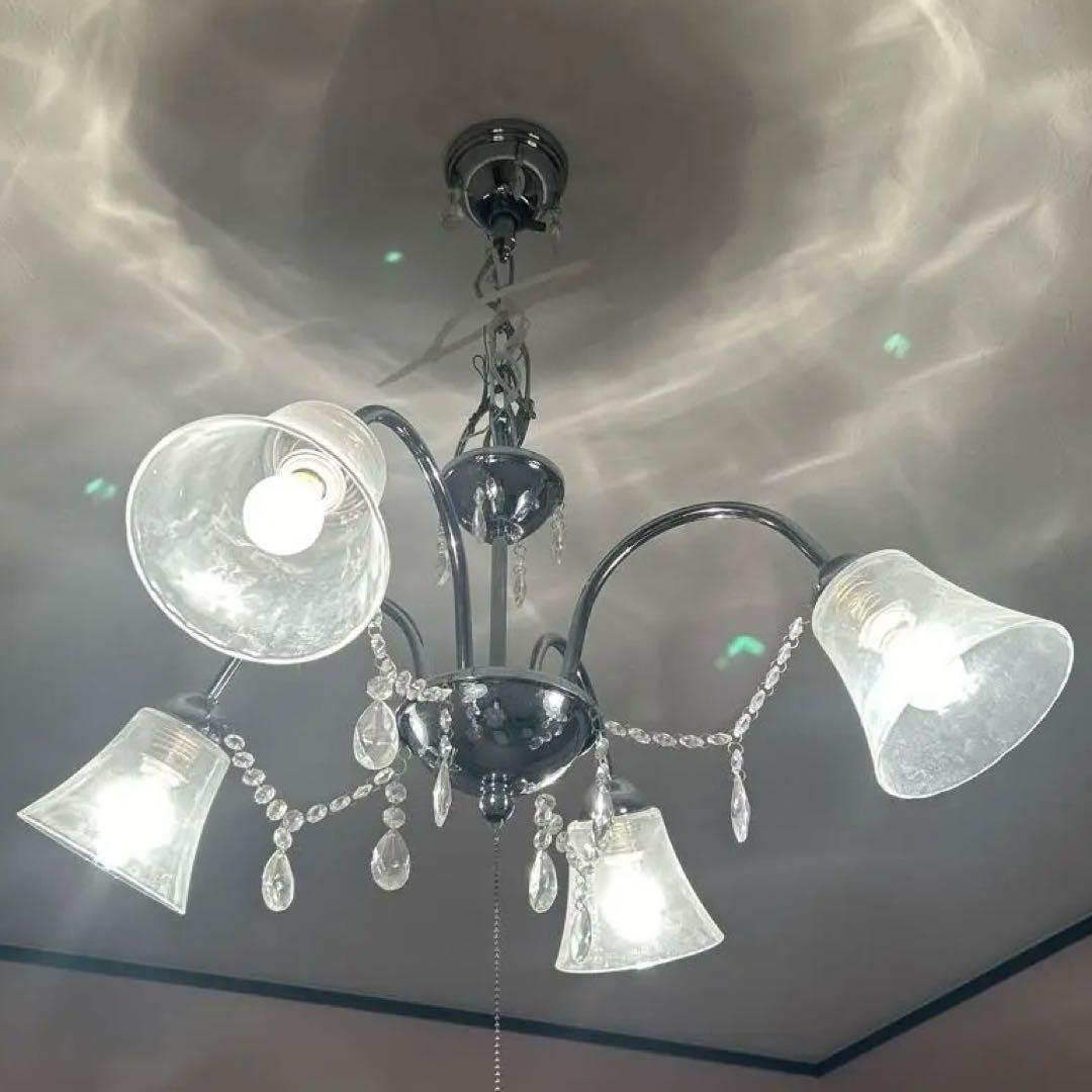 p【元値5万円/豪華希少】シャンデリア ガラス 小泉照明器具