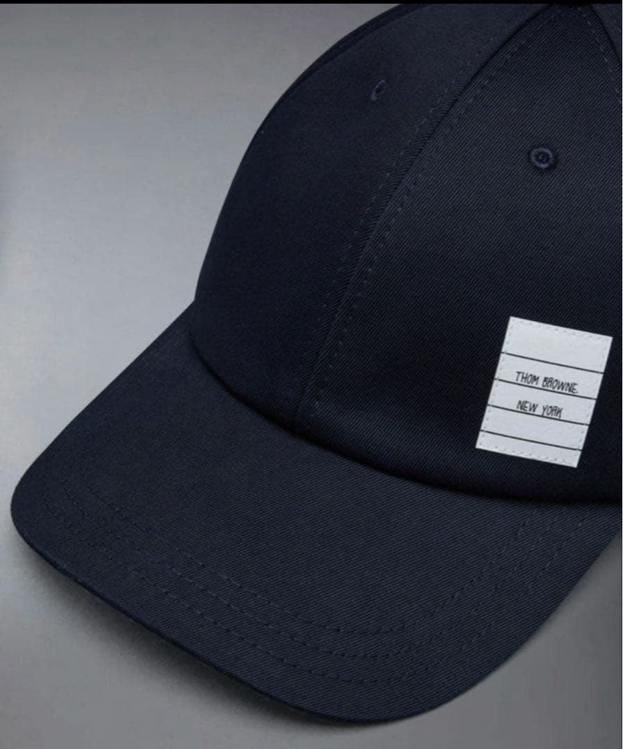 試着のみ　トムブラウン　6パネルキャップ　ネイビー　帽子　THOMBBROWNE