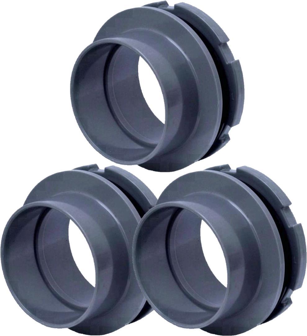 ショートバルソケ50Ａ　３個セット　ゴムパッキン２個付　水槽　塩ビ管　ろ過　排水