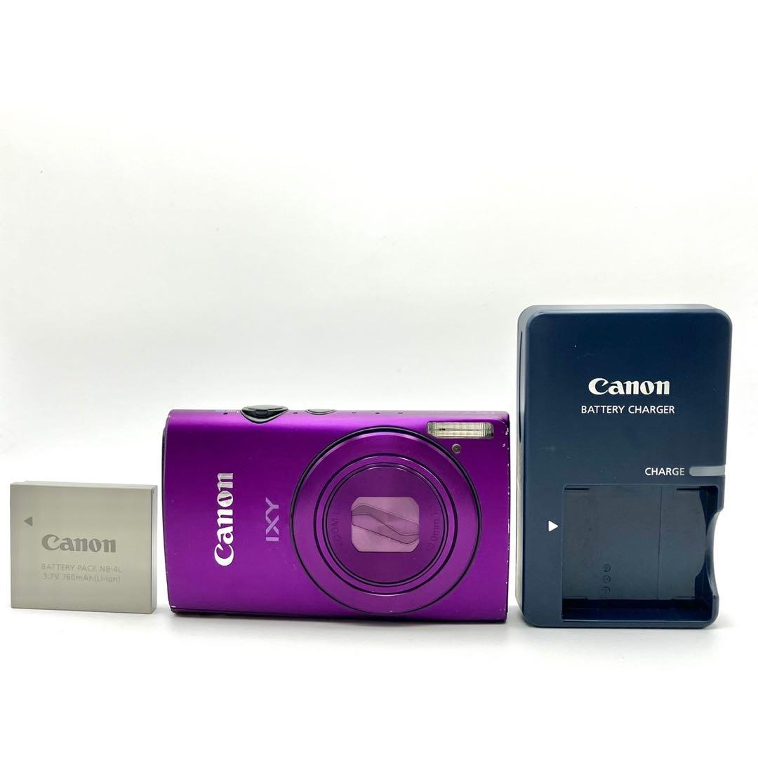 【動作品】Canon IXY 600F パープル コンデジ デジカメ 充電器付